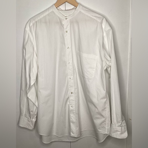 Men's White cotton Claiborne shirt 16.5 Collar - Picture 1 of 10